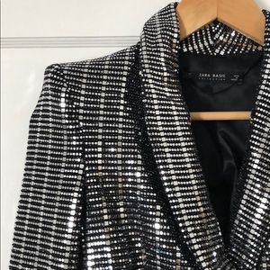 Zara Dresses - Zara Sequin Blazer Mini Dress Zara Dresses - Zara Sequin Blazer Mini Dress